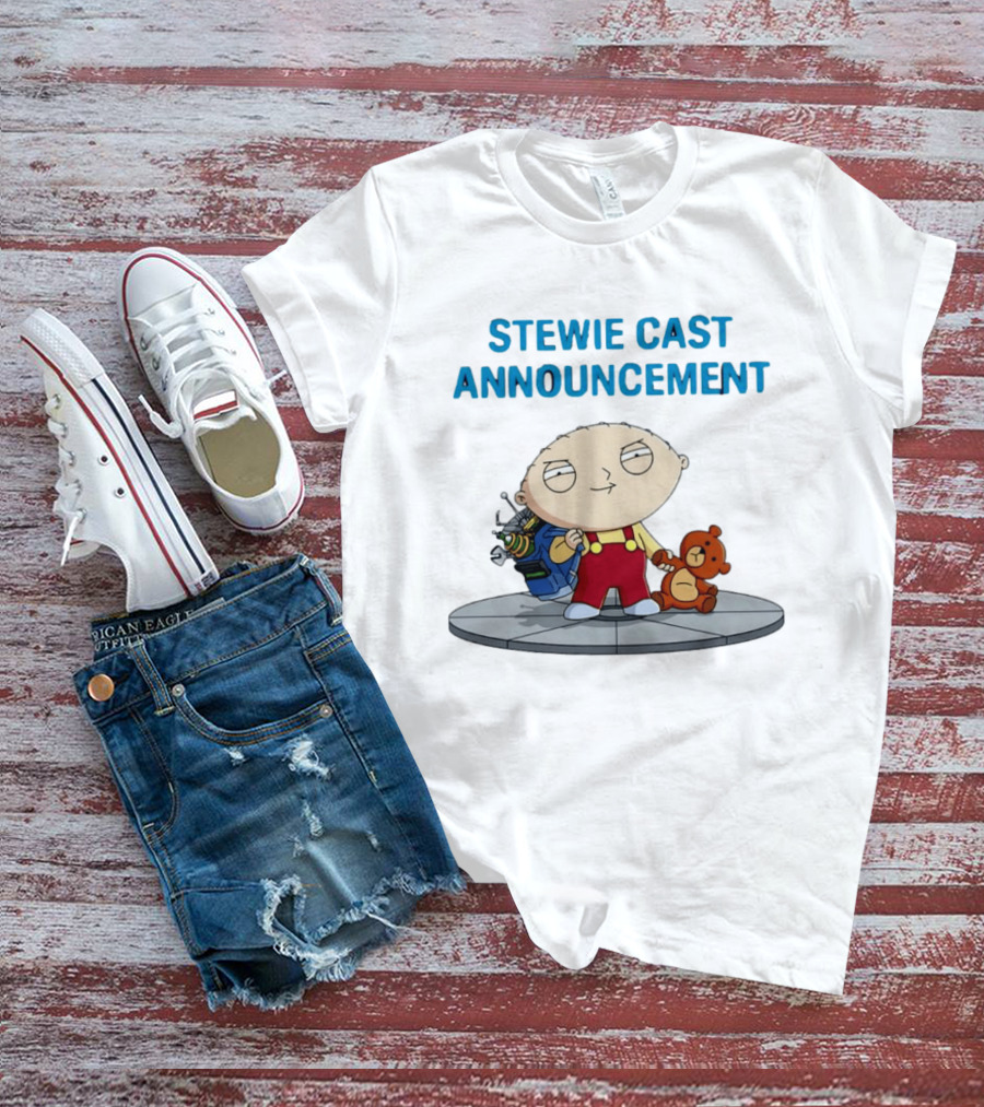 Stewie Griffin Family Guy Cast Announcement T-Shirt