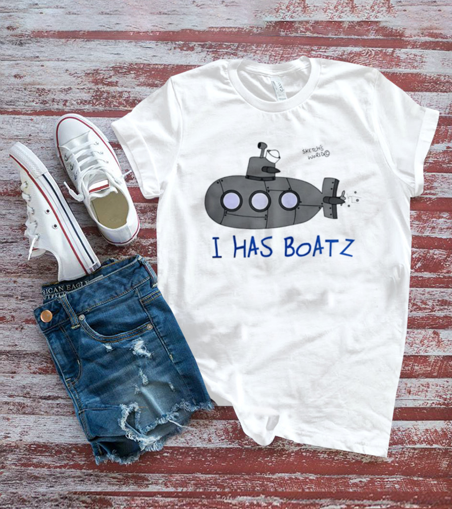 Submarine I Has Boatz Cartoon Meme Smosh Inside Joke T-Shirt