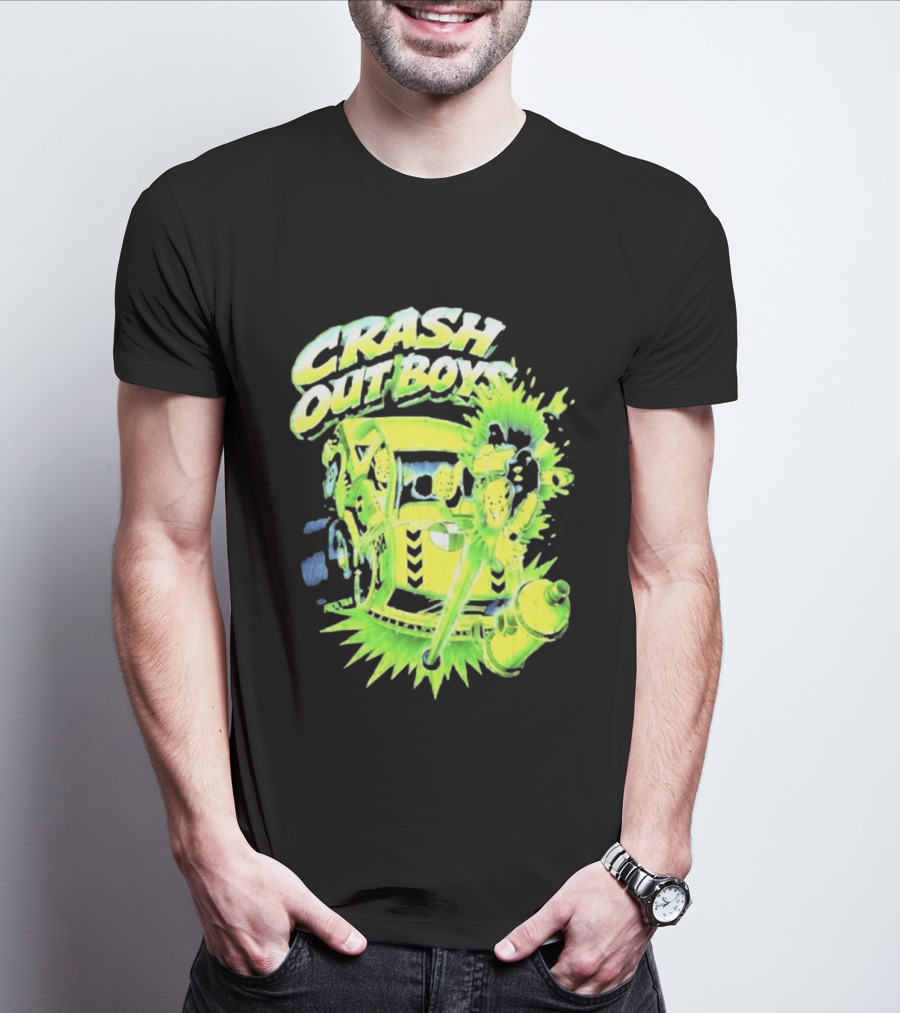 Adrien Broner Crash Out Boys Reven Brand Explosive Cartoon Car Scene T-Shirt