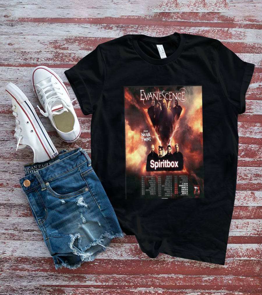 Evanescence US Tour 2026 Featuring Nova Twins And Spiritbox T-Shirt