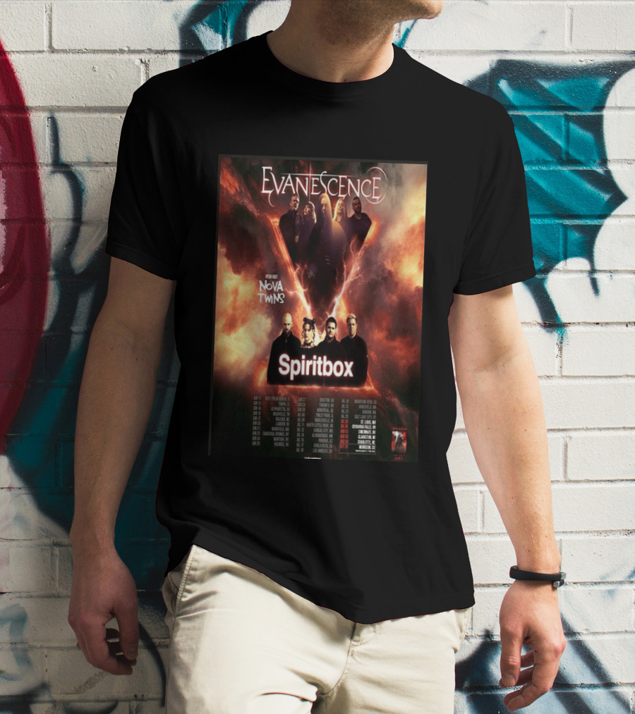 Evanescence US Tour 2026 Featuring Nova Twins And Spiritbox T-Shirt