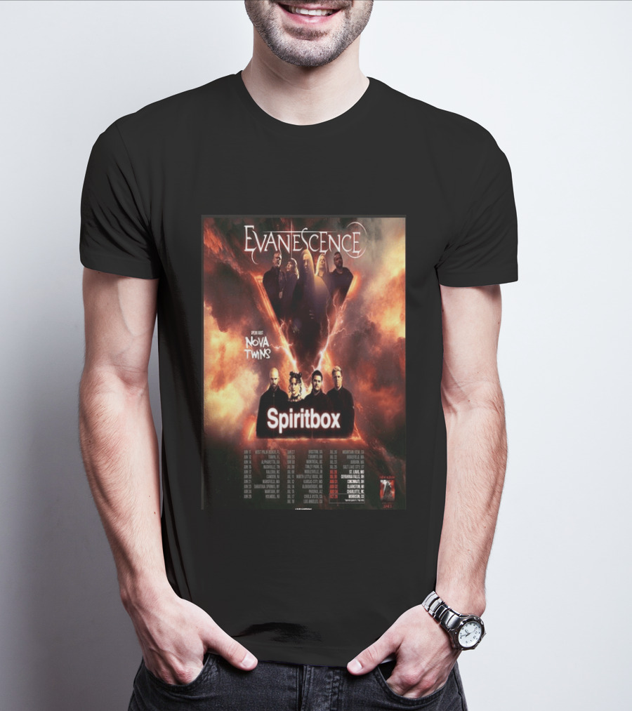 Evanescence US Tour 2026 Featuring Nova Twins And Spiritbox T-Shirt