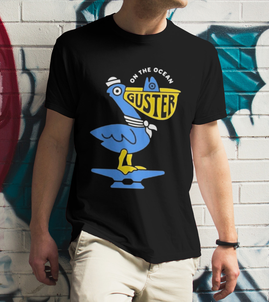 Pelican Guster On The Ocean Sailor Hat T-Shirt