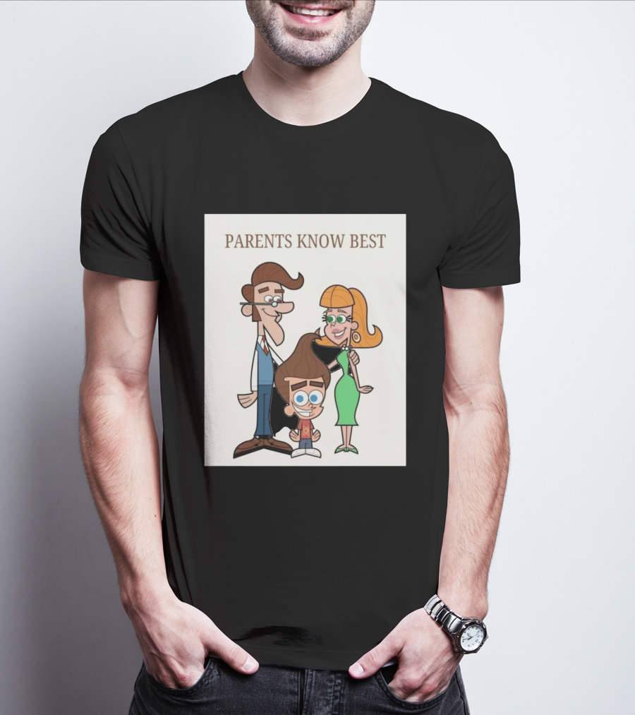Parents Know Best Jimmy Neutron Timmy Turner Cartoon Mashup T-Shirt
