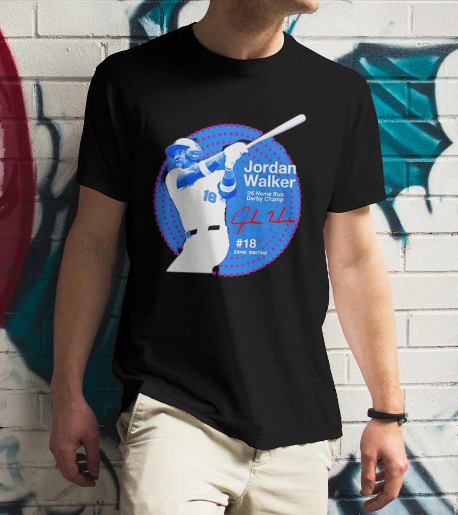 Jordan Walker 2026 Home Run Derby Champ Signature #18 Zane Smith T-Shirt