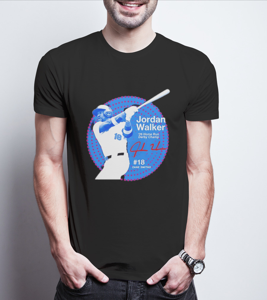 Jordan Walker 2026 Home Run Derby Champ Signature #18 Zane Smith T-Shirt