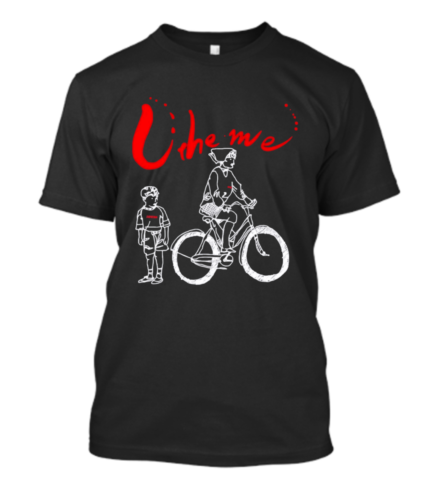 Utheme Rider And Standing Boy Cycling Sport Scene T-Shirt