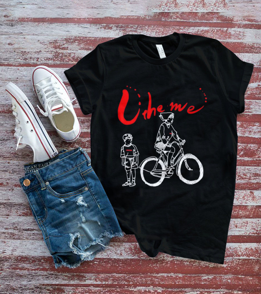 Utheme Rider And Standing Boy Cycling Sport Scene T-Shirt