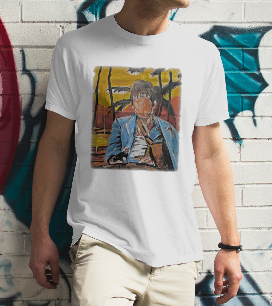 Al Pacino Tony Montana Scarface Oil Painting T-Shirt