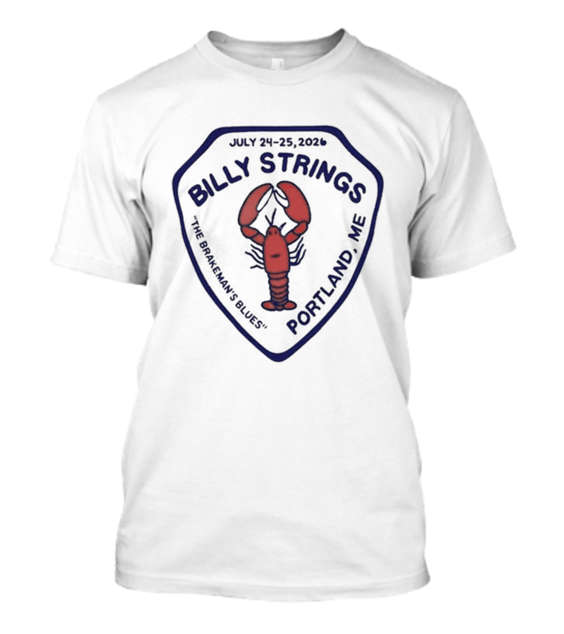 Billy Strings Portland Maine 2026 Lobster T-Shirt