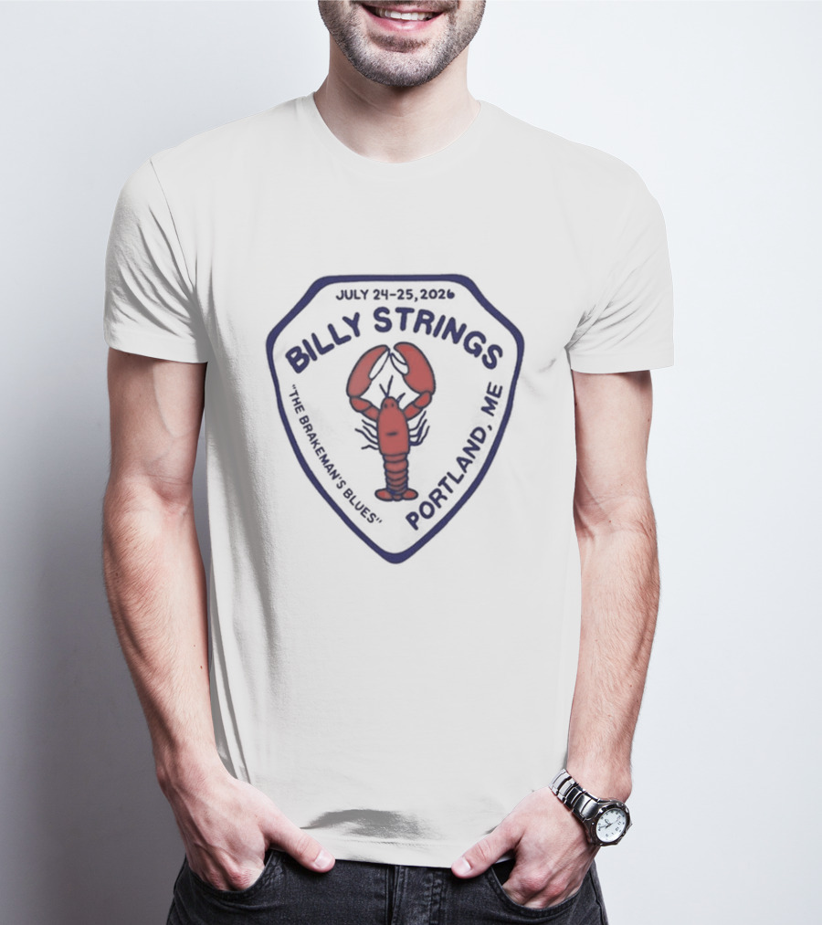 Billy Strings Portland Maine 2026 Lobster T-Shirt