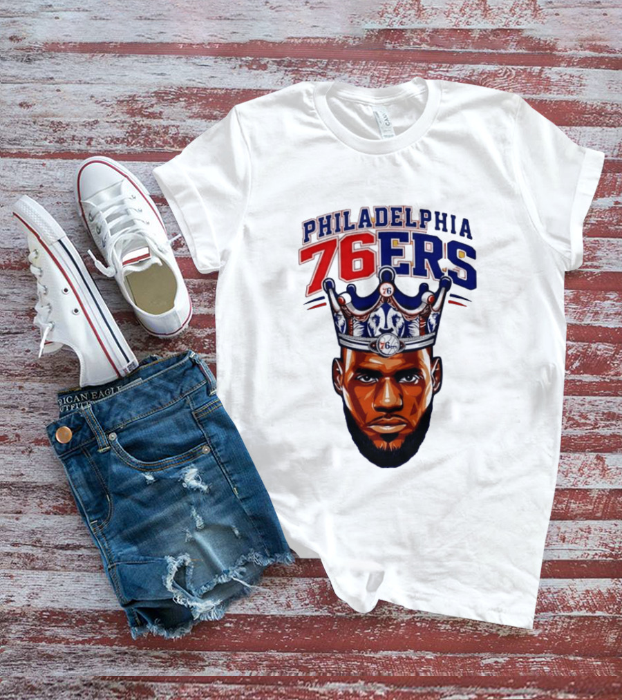 Philadelphia 76ers King Lebron 76 Crown T-Shirt