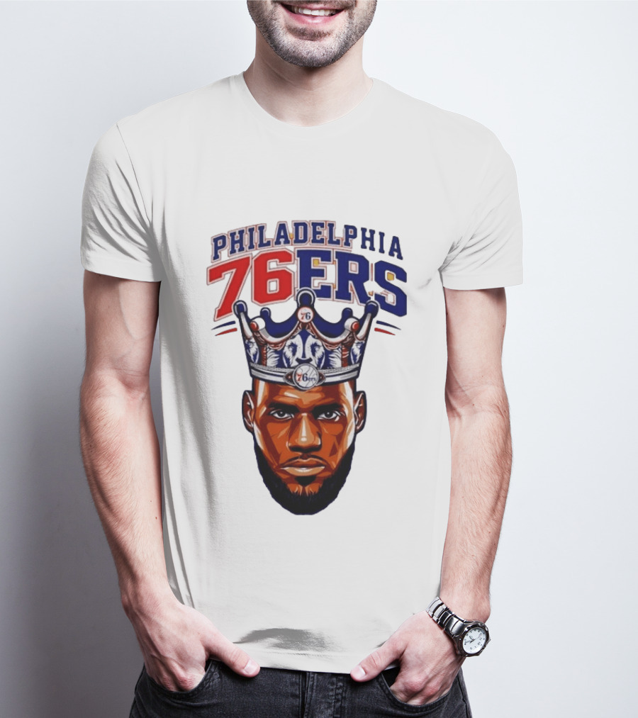 Philadelphia 76ers King Lebron 76 Crown T-Shirt