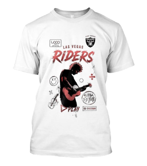 Las Vegas Riders Ed Sheeran Raiders Collage T-Shirt