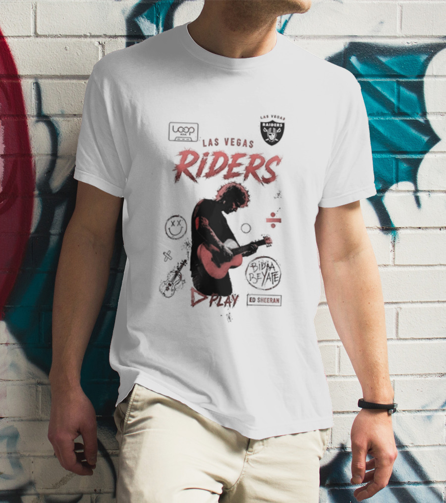 Las Vegas Riders Ed Sheeran Raiders Collage T-Shirt