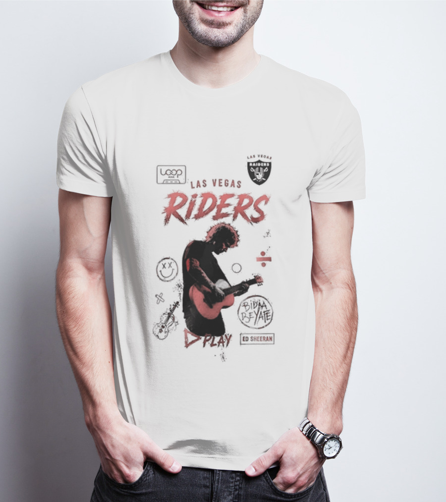 Las Vegas Riders Ed Sheeran Raiders Collage T-Shirt