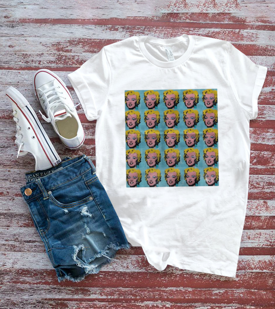 Marilyn Monroe Andy Warhol Pop Art Iconic Repeated T-Shirt