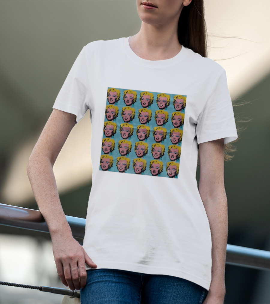 Marilyn Monroe Andy Warhol Pop Art Iconic Repeated T-Shirt