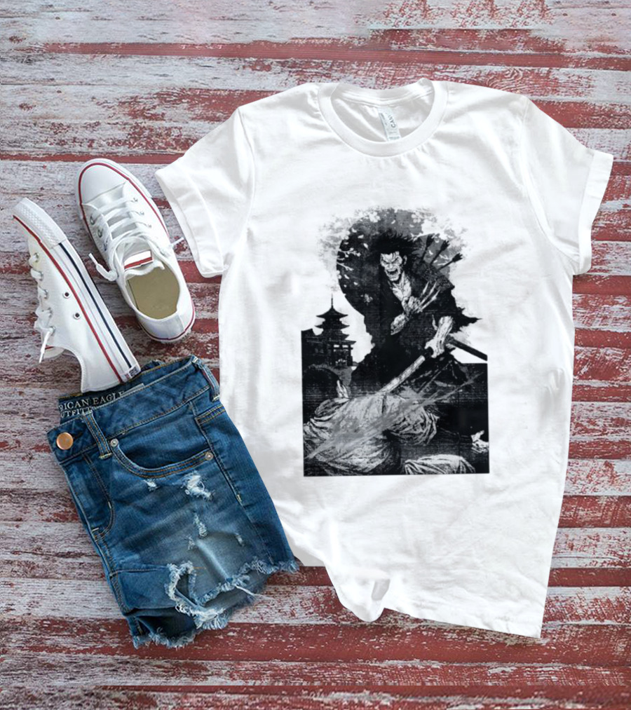 Wolverine Logan Marvel Comics Samurai Japan Sakura Cherry Blossoms Battling Warrior Scene T-Shirt
