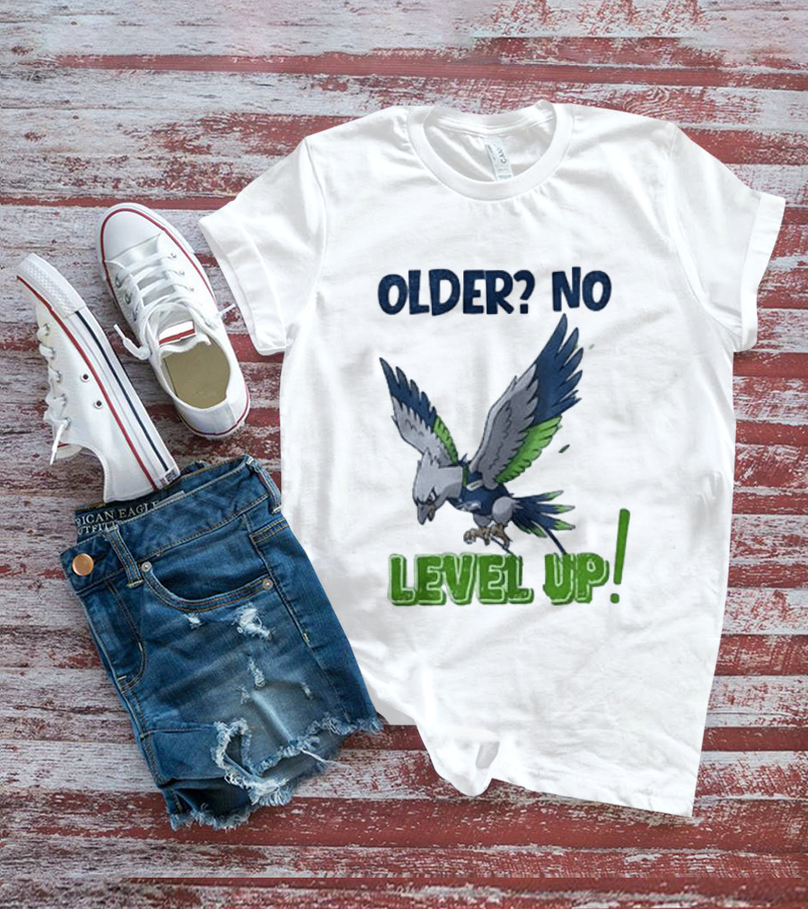 Seattle Seahawks Pokemon 30th Anniversary Older No Level Up T-Shirt
