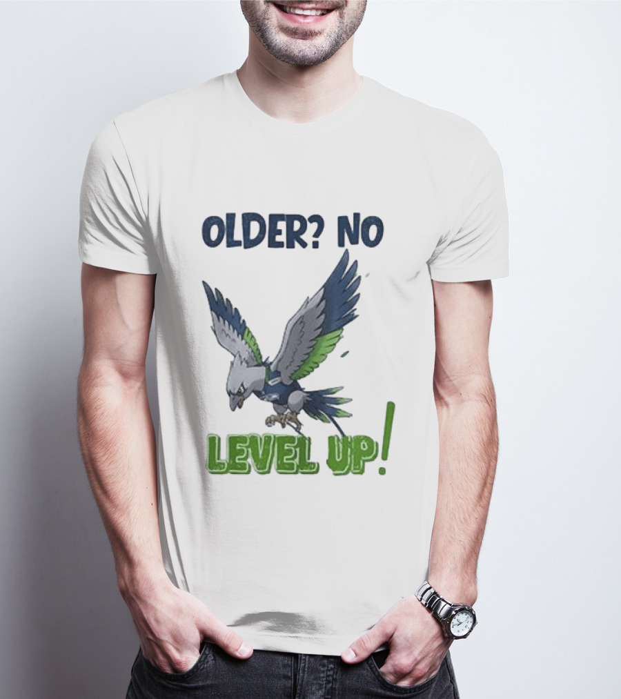 Seattle Seahawks Pokemon 30th Anniversary Older No Level Up T-Shirt