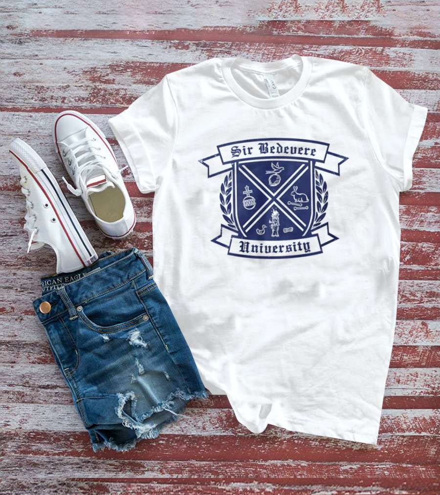 Sir Bedevere University Monty Python Crest Shield T-Shirt