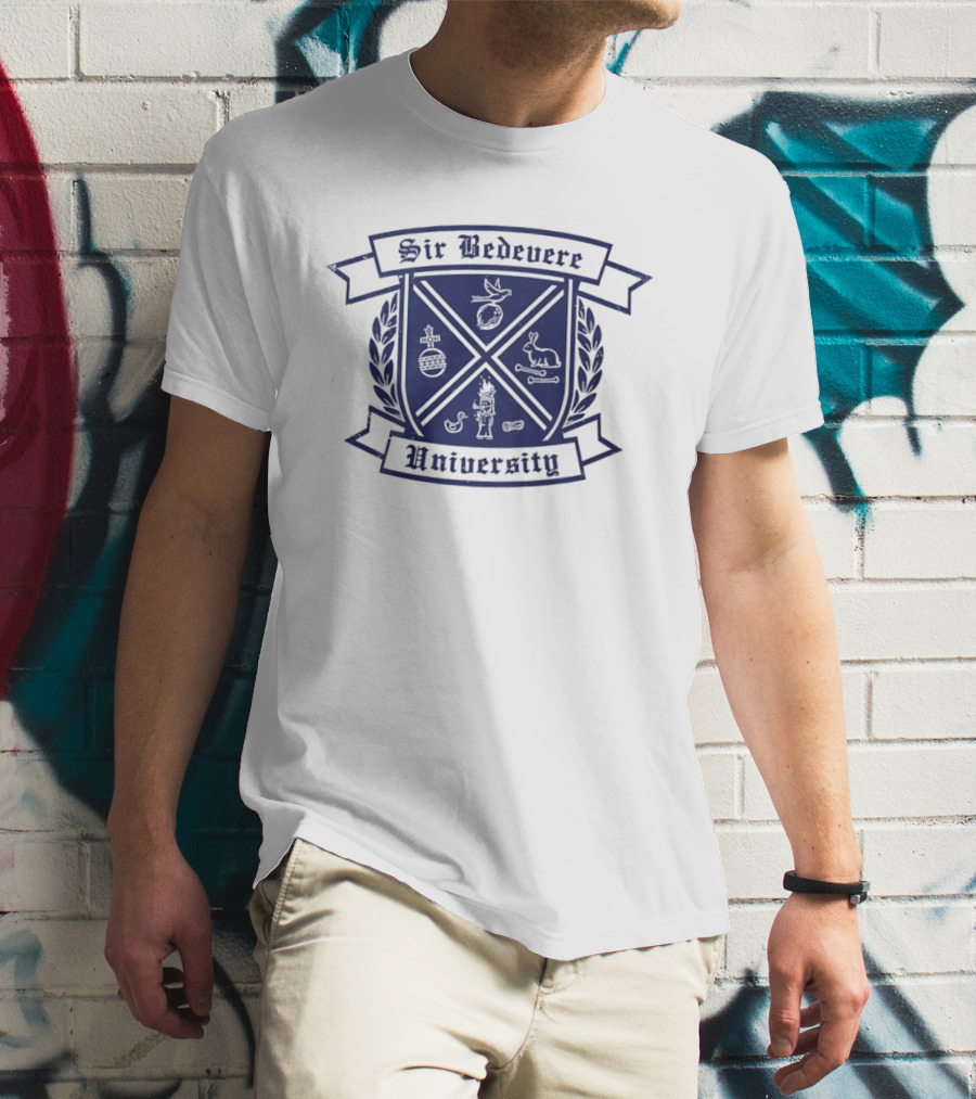 Sir Bedevere University Monty Python Crest Shield T-Shirt