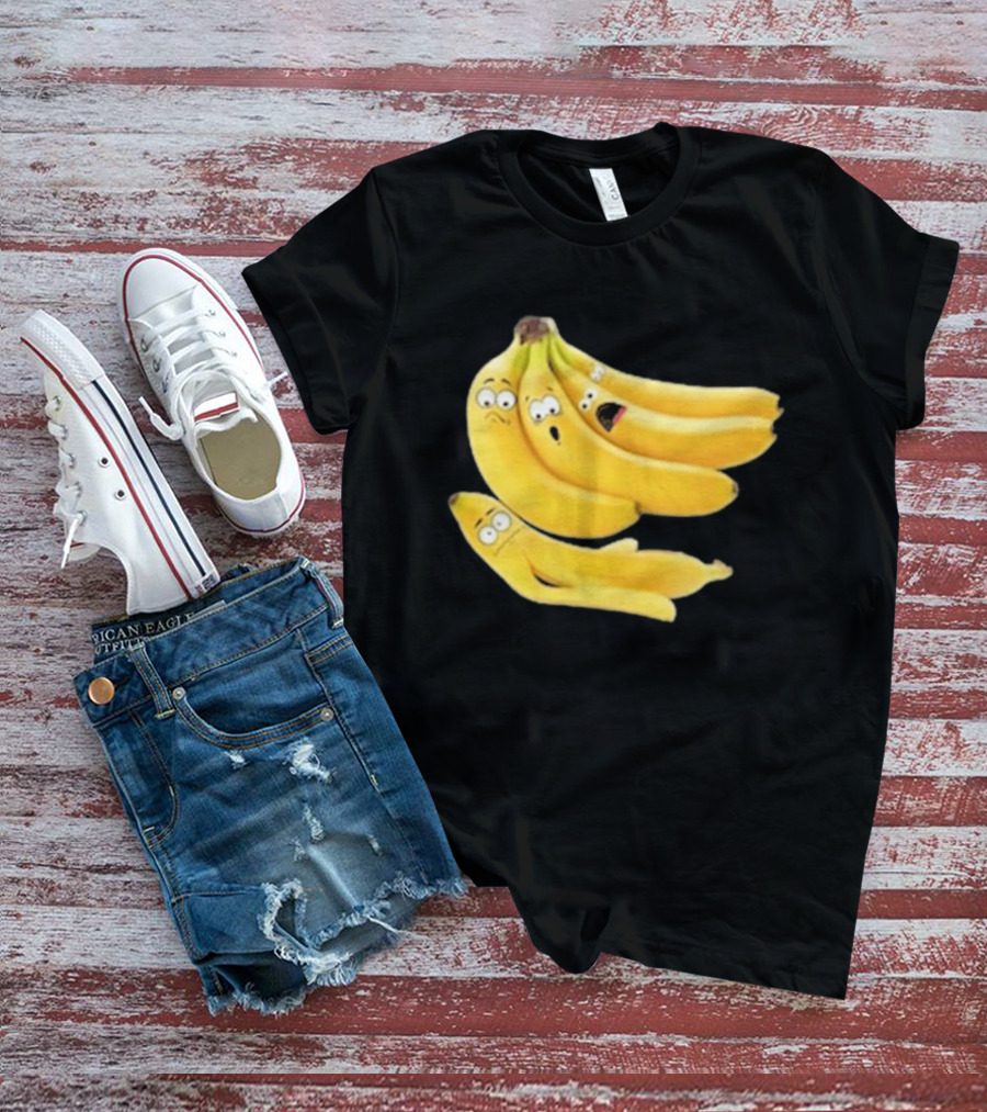 Funny Banana Massacre Organic Bunch Faces T-Shirt