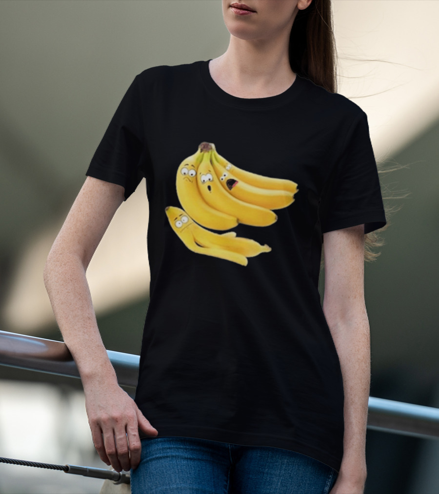 Funny Banana Massacre Organic Bunch Faces T-Shirt