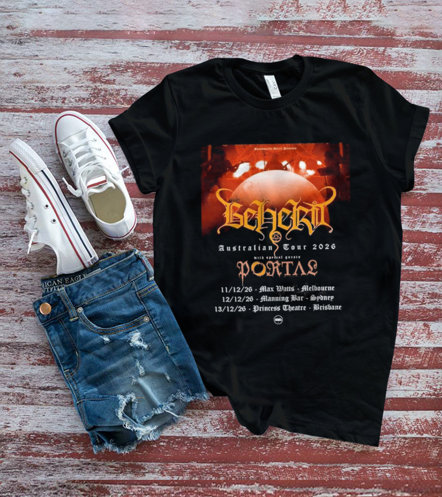 Sombre Dessein Beherit Australian Tour 2026 Special Guests Portal Tour Dates T-Shirt