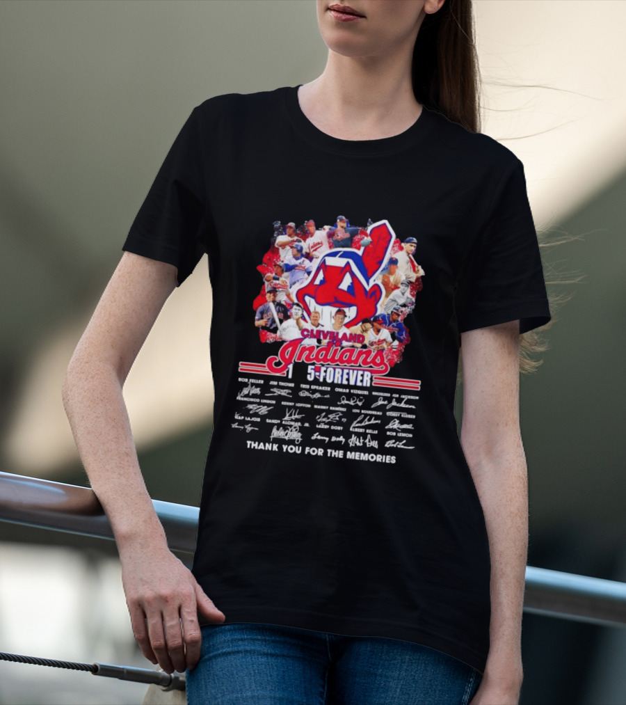 Cleveland Indians 1915 Forever Players Legends Thank You For The Memories T-Shirt