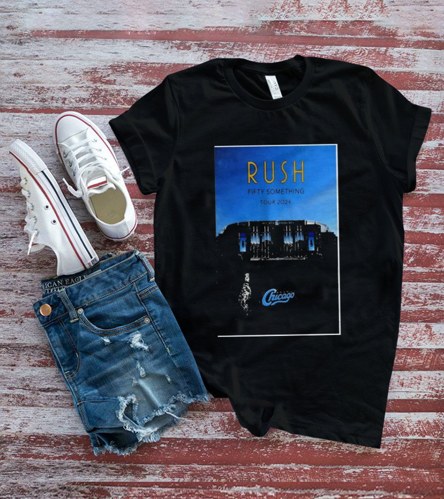 RUSH Fifty Something Tour 2026 Chicago Stadium T-Shirt