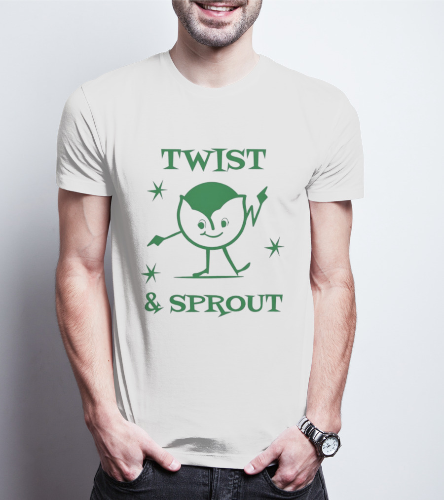 Twist And Sprout Dancing Vegetable Character Fun T-Shirt