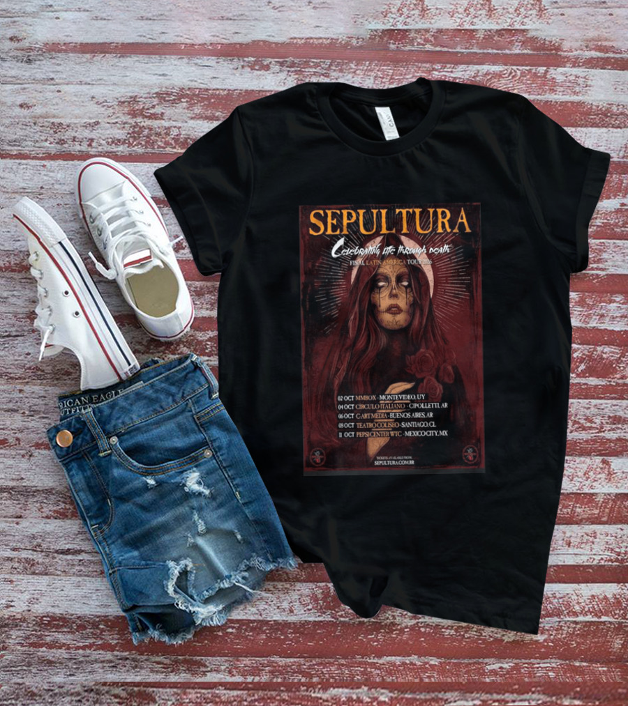 Sepultura Celebrating The Thorn Of Death Final Latin America Tour 2026 T-Shirt