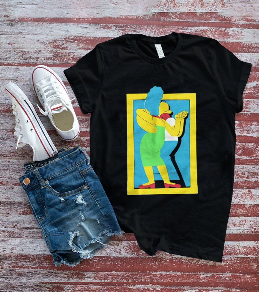 Simps Dance Iconic Cartoon Couple Embrace T-Shirt