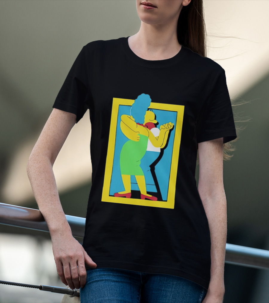 Simps Dance Iconic Cartoon Couple Embrace T-Shirt