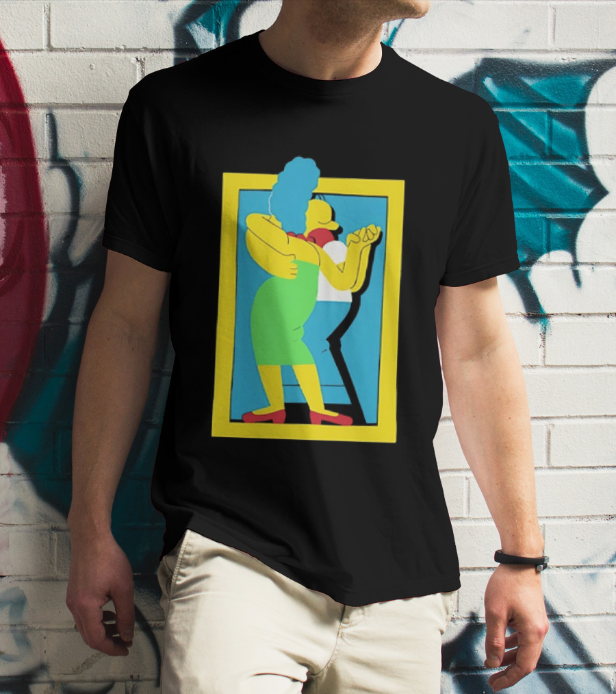 Simps Dance Iconic Cartoon Couple Embrace T-Shirt