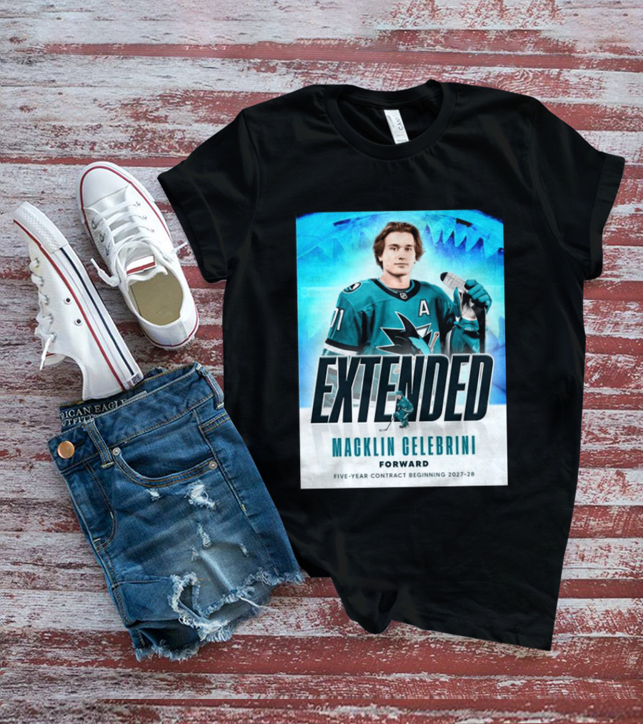 Extended Macklin Celebrini Forward Five Year Contract Beginning 2027 28 T-Shirt