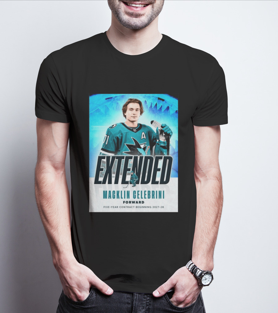 Extended Macklin Celebrini Forward Five Year Contract Beginning 2027 28 T-Shirt