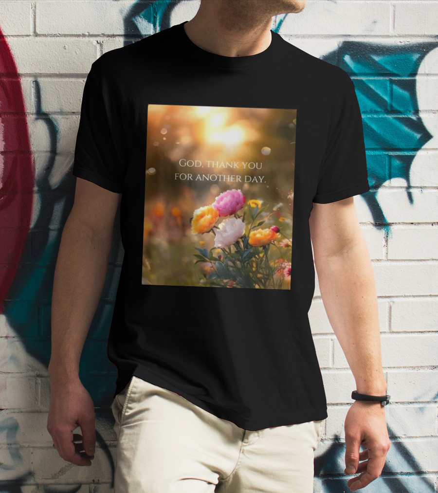 God Thank You For Another Day Flower Sunrise T-Shirt