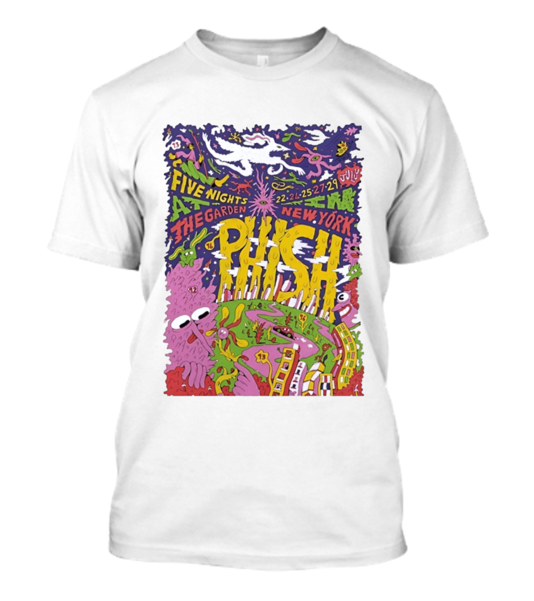 Phish Five Nights At The Garden New York July 2023 Concert T-Shirt