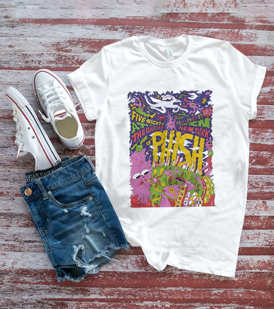 Phish Five Nights At The Garden New York July 2023 Concert T-Shirt