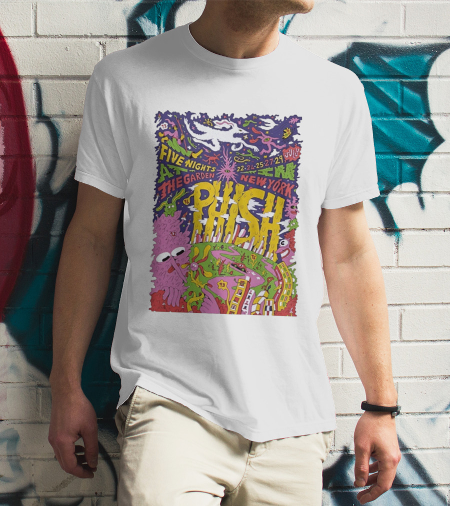 Phish Five Nights At The Garden New York July 2023 Concert T-Shirt