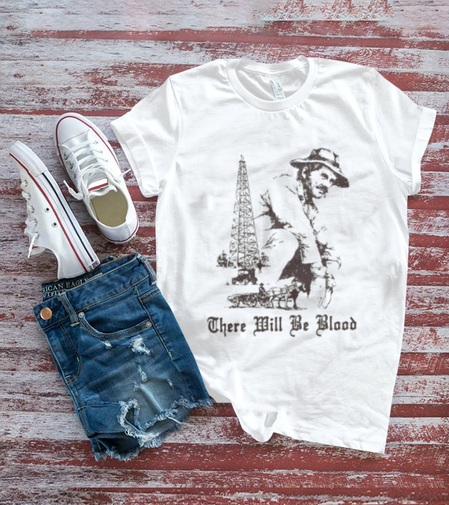 There Will Be Blood Rusty Mailbox Store Oil Derrick Cowboy T-Shirt