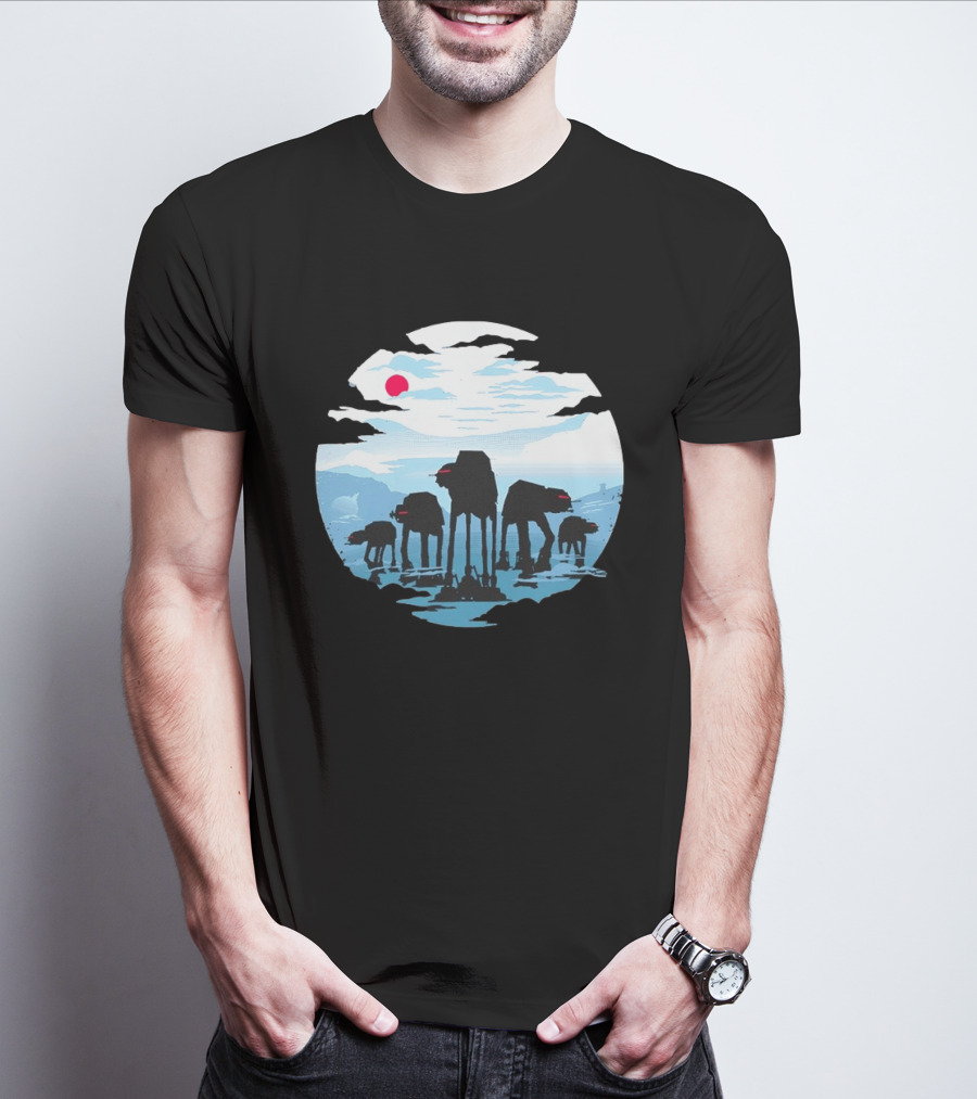 AT AT Walkers Ice Planet Battle Scene T-Shirt