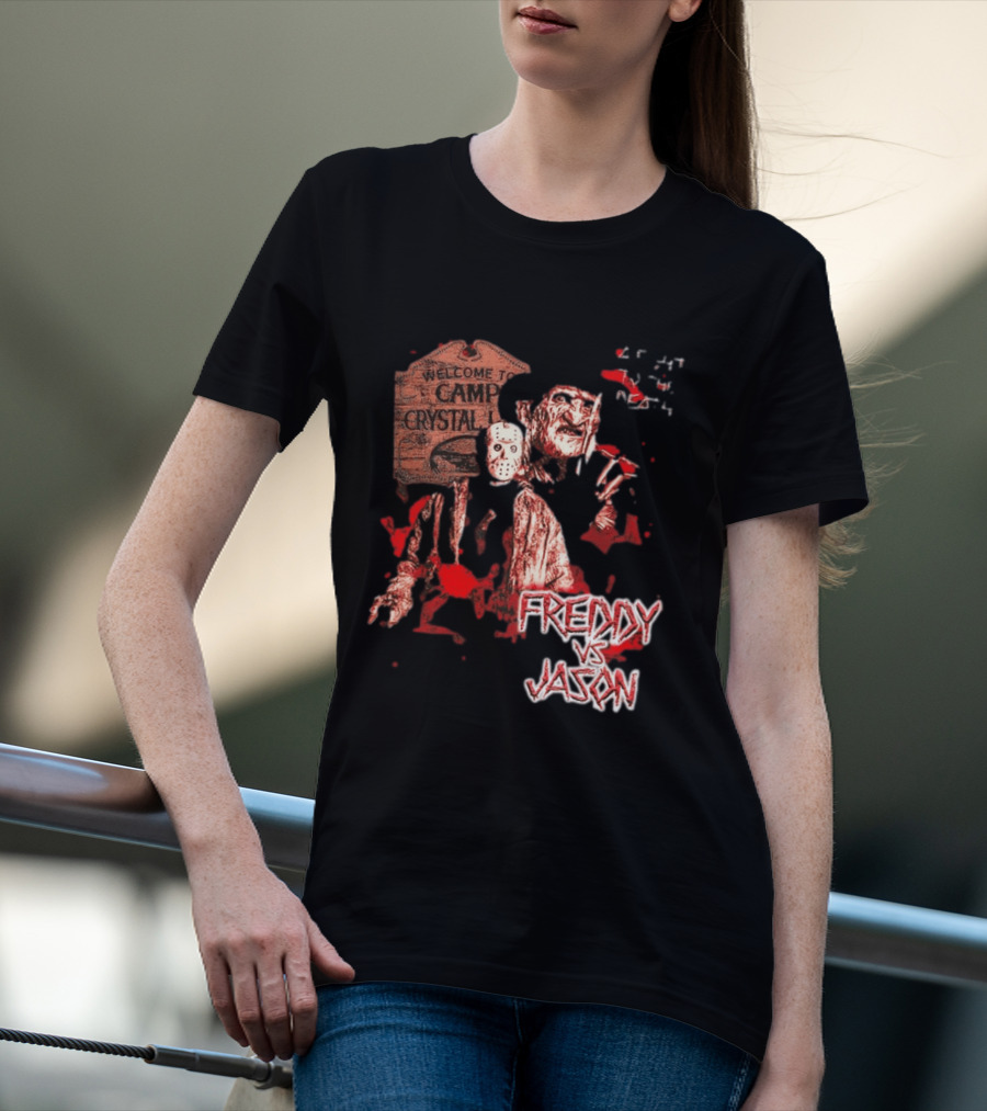 Freddy Vs Jason Welcome To Camp Crystal Lake Halloween T-Shirt
