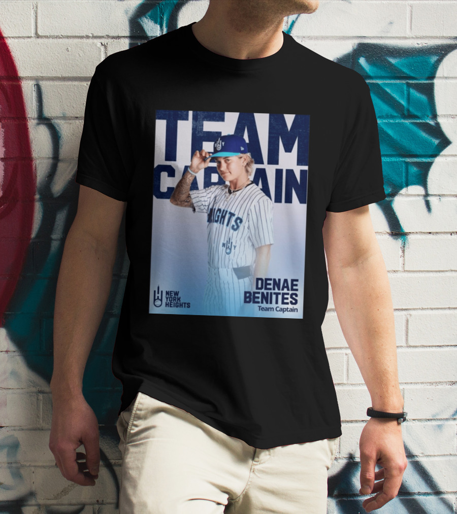 Team Captain Denae Benites New York Heights Baseball Team T-Shirt