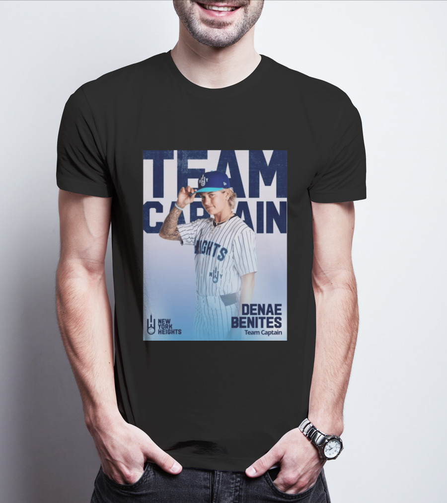 Team Captain Denae Benites New York Heights Baseball Team T-Shirt