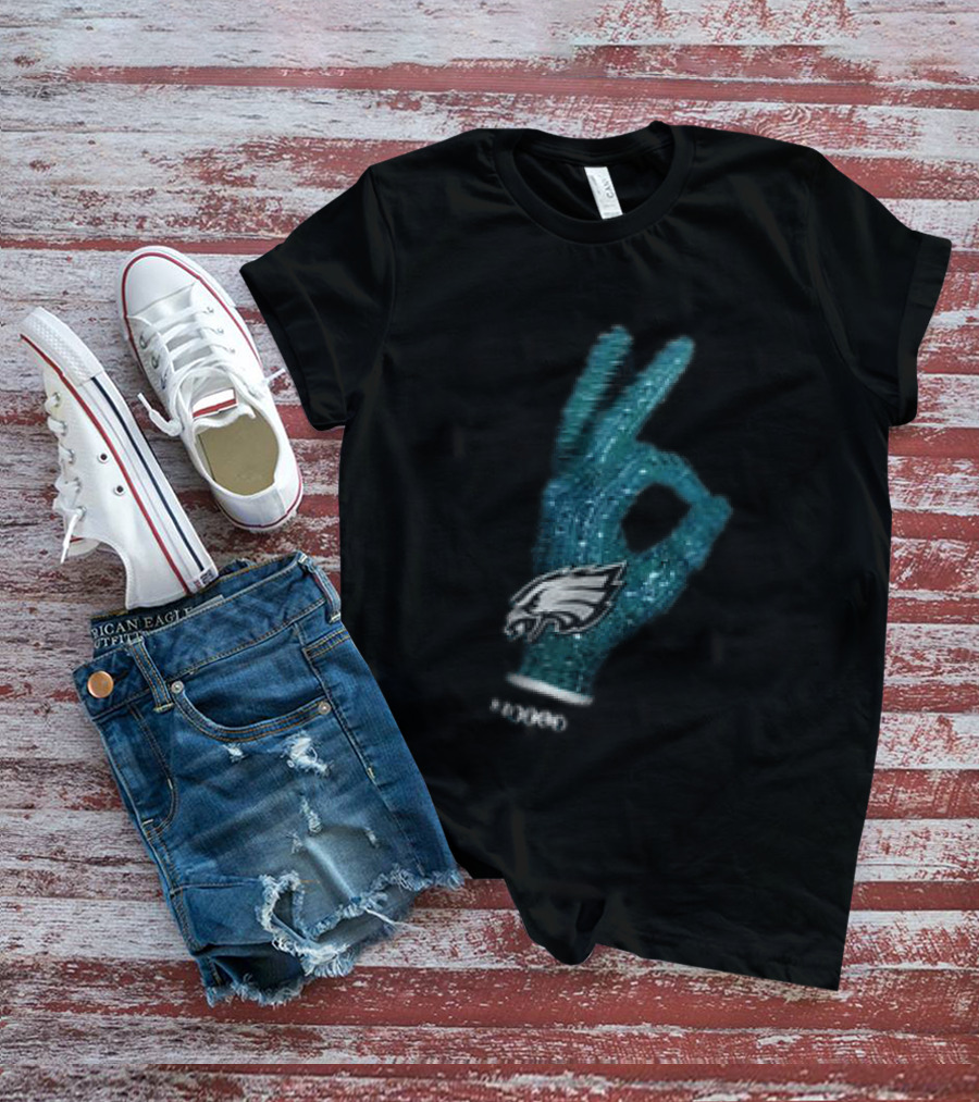 Philadelphia Eagles Glitter Glove OK T-Shirt