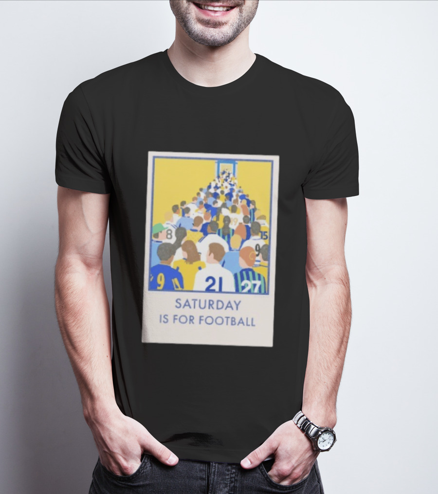 Saturday Is For Football Fans Colorful Player Gathering T-Shirt